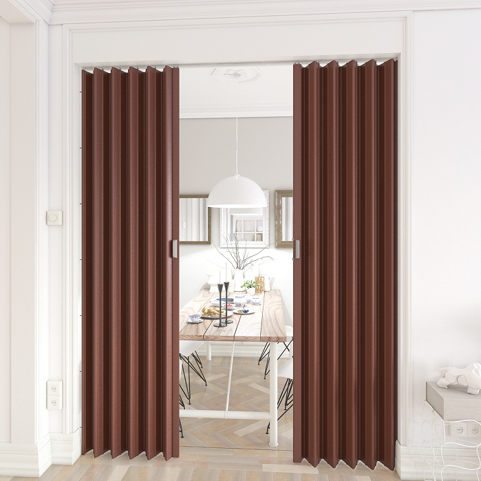 Puerta Plegable. Puerta Plegable Corrediza de PVC. Acordeón, Biombo, de Altura y Ancho Ajustable