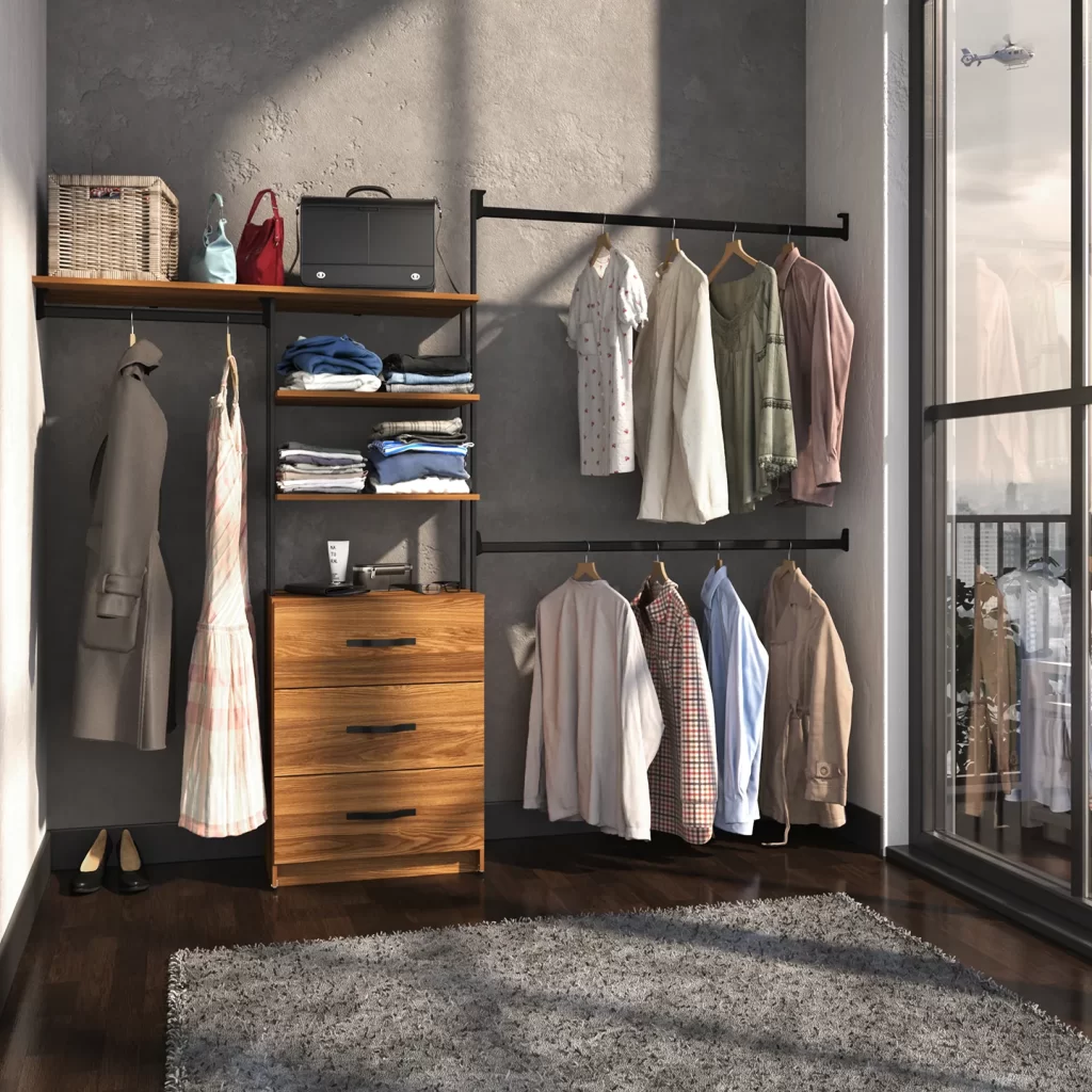 Clóset − Urbano. Clóset, Ropero Armable, Mueble Armable para Ropa, Organizador para Ropa con 3 Cajones.