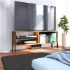 PLAYCON Mueble para TV 55” - Viena, Diseño Moderno, Estructura Metálica y Amplio Almacenaje